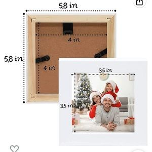 Square White Photo Frames 2-Pack